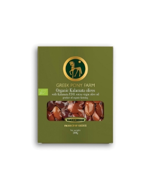 PREMIUM Organic “Kalamata” olives with “Kalamata” P.D.O. extra virgin olive oil GREEK PONY FARM PREMIUM Organic “Kalamata” olives with “Kalamata” P.D.O. extra virgin olive oil GREEK PONY FARM