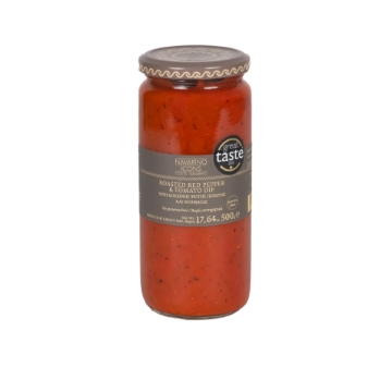 All Natural Roasted Red Peppers & Tomato Dip 500g - Navarino Icons  All Natural Roasted Red Peppers & Tomato Dip 500g - Navarino Icons