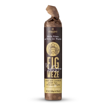 Askada Fig Meze med Kalamonoliven og timian (180 g) | Håndlavet græsk snack, vegansk, glutenfri, Kymi Figs