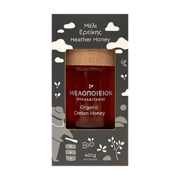 Premium Cretan Organic Heather Honey 400gr - Artisanal, Pure & Natural Premium Cretan Organic Heather Honey 400gr - Artisanal, Pure & Natural