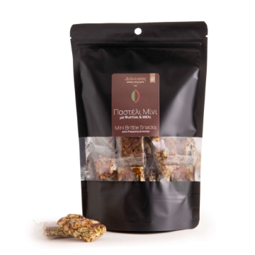 Premium Mini Pistachio Aegina PDO & Honey Brittle Snacks 150g Premium Mini Pistachio Aegina PDO & Honey Brittle Snacks 150g