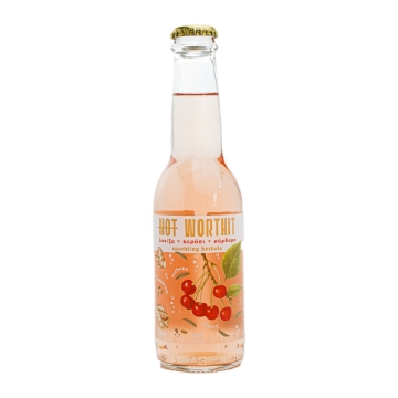 Organic Sparkling Herbal Drink with Lemon Balm, Cherry & Cardamom Organic Sparkling Herbal Drink with Lemon Balm, Cherry & Cardamom