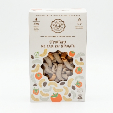 Maggiri Striftaria med olivenpuré og tomat - Traditionel kretensisk snoet pasta, 250 g | Vegansk, håndlavet i Heraklion, ingen kunstige farver