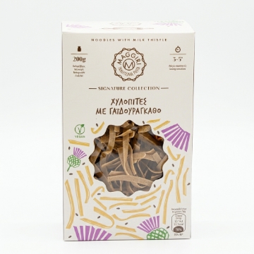 Maggiri Hylopites med marietidsel - Traditionelle kretensiske flade båndnudler, 200 g | Vegansk pasta med højt fiberindhold og vilde kretensiske urter