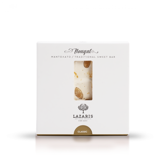 Lazaris Mandolato Classic – Greek Almond Nougat, 150g by Lazaris - Primary product photo