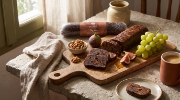 Lazaris Fig Pie Chocolate-Brandy – Corfiot Fig Cake, 150g on a clean ecommerce background