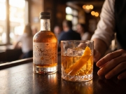 Lazaris Kumquat with Coffee – Greek Fruit Liqueur, 50ml shown as a close-up product detail