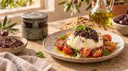 Navarino Icons Kalamon - Greek Olive Spread, 30g on a clean ecommerce background